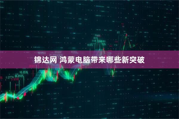锦达网 鸿蒙电脑带来哪些新突破