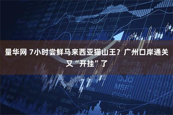 量华网 7小时尝鲜马来西亚猫山王？广州口岸通关又“开挂”了